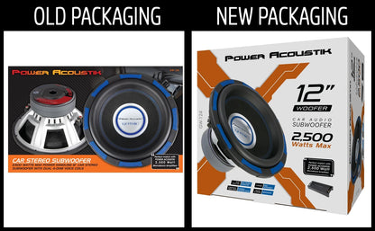 Power Acoustik Gothic Series GW-124 Premium 12" Subwoofer - 2,500 Watt Max, Composite Fiber Rigid Cone (New)