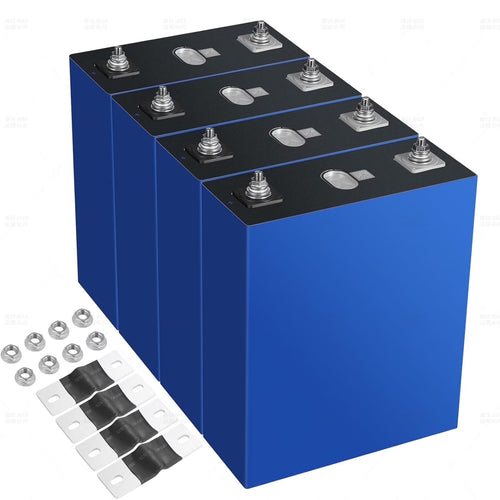 280Ah 3.2V Battery 4 Pack LiFePO4 Grade A Deep Cycle Lithium Iron Phosphate Rechargeable with Nuts and Bus Bars,8000-10000Life Cycles��Replacement Batteries for Solar Systems, Cars, RVs