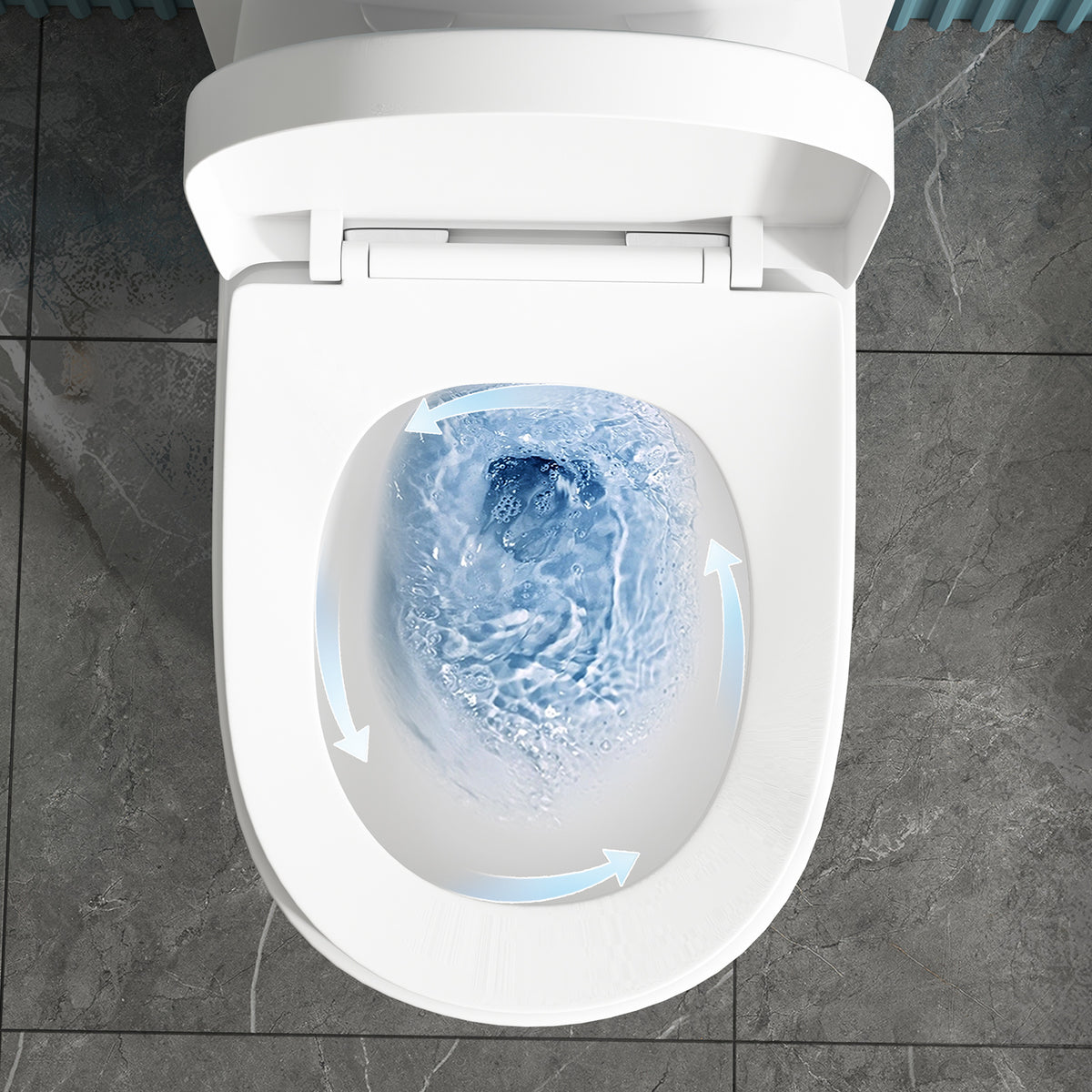 Puremind One-Piece Elongated Ceramic Toilet,4/6 Dual Flush 1.28 Gpf, White (27.6''Dx15''Wx29.5''H)