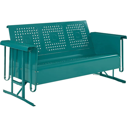 BATES METAL SOFA GLIDER IN TURQUOISE