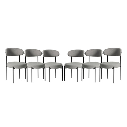 WestinTrends Alexandria Mid-Century Modern Upholstered Sherpa Round Dining Chairs (Set of 4), Sunset Gold