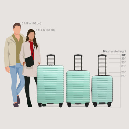 U.S. Traveler Boren Hardside Rugged Spinner Luggage, Lavender, 30" Checked Large