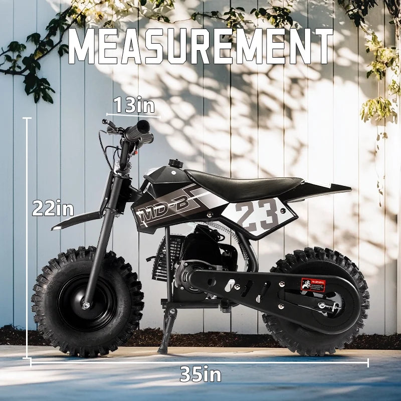 Kids Dirt Bike,Perfect Starter Gas Dirt Bike with Comfortable off-road tires,power Gasoline 49cc Dirt Bike for Kids 8-15,42��28��28in,2-Stroke,Green