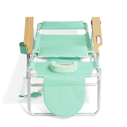 Ostrich Deluxe 3N1 Lightweight Outdoor Beach Lounge Chair w/Footrest, Pink