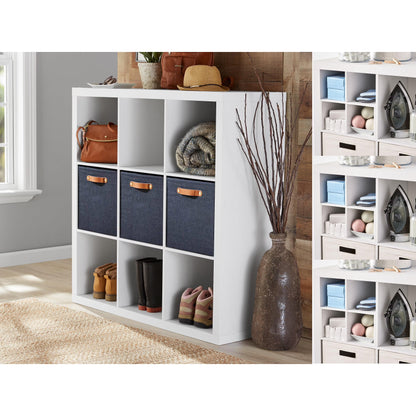 Better Homes & Gardens 9 Cube and 3 Better Homes & Gardens Quad Inserts Bundle-Tobacco Oak