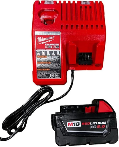 Milwaukee M18 2848-20 Inflator Kit with 48-11-1850 5.0 Battery and Charger
