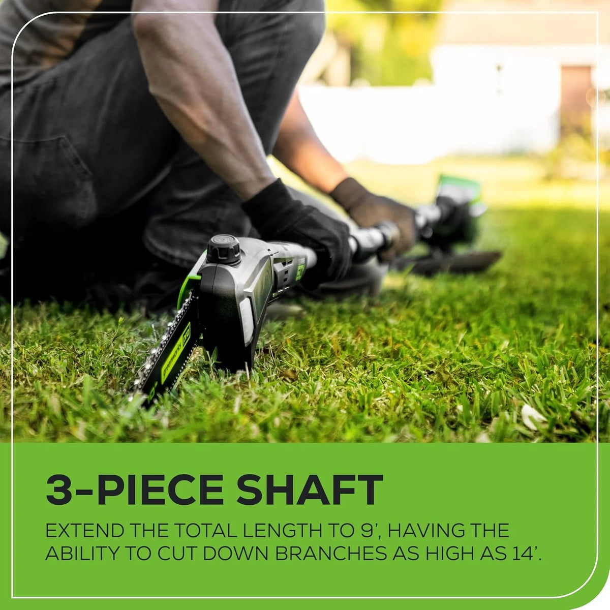 Greenworks 60V 10" Brushless Cordless Pole Saw, 14.5 Ft. Reach, 2.0Ah Battery & Charger