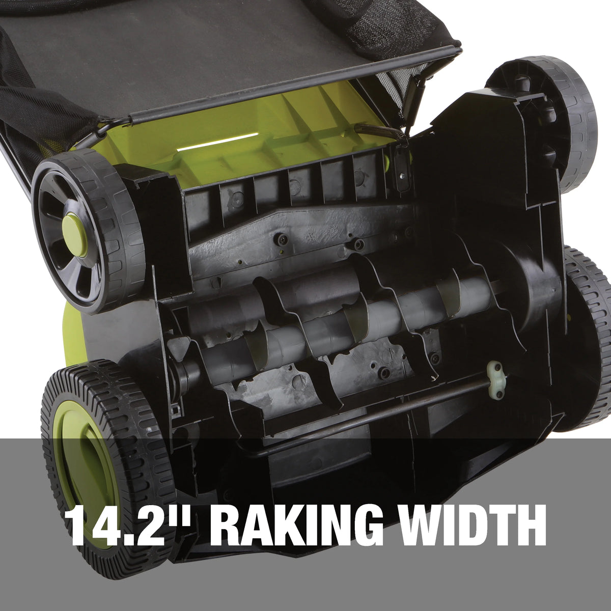 Sun Joe 14" Cordless Brushless Dethatcher + Scarifier, 5 Positions, 2 x 4.0-Ah Batteries & Charger