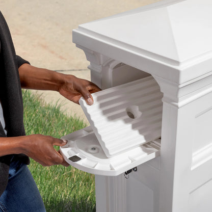 Step2 Atherton Reserve White Lockable Package Storage Mailbox, Plastic