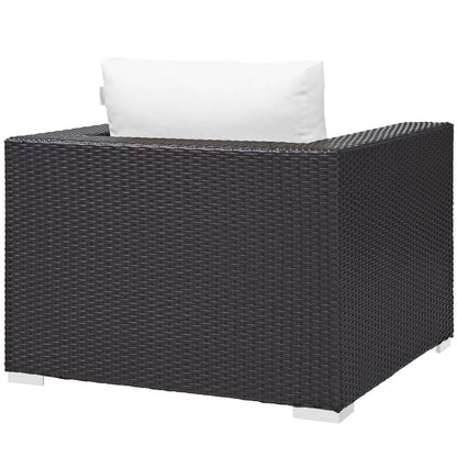 Modern Contemporary Urban Design Outdoor Patio Balcony Lounge Chair, Beige, Rattan