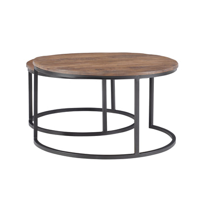 Darden Bohemian Nesting Coffee Tables, Set of 2, Black/Brown