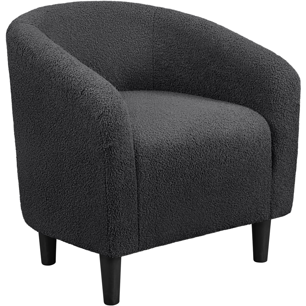 Topeakmart 2pcs Boucle Club Accent Chair for Livingroom, Ivory
