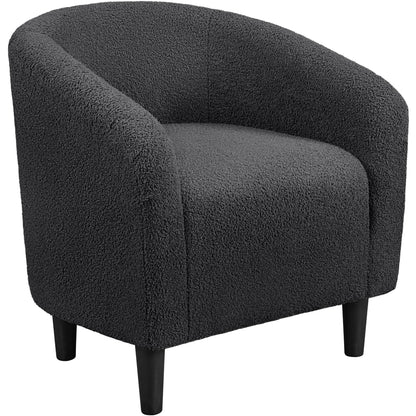 Topeakmart 2pcs Boucle Club Accent Chair for Livingroom, Ivory
