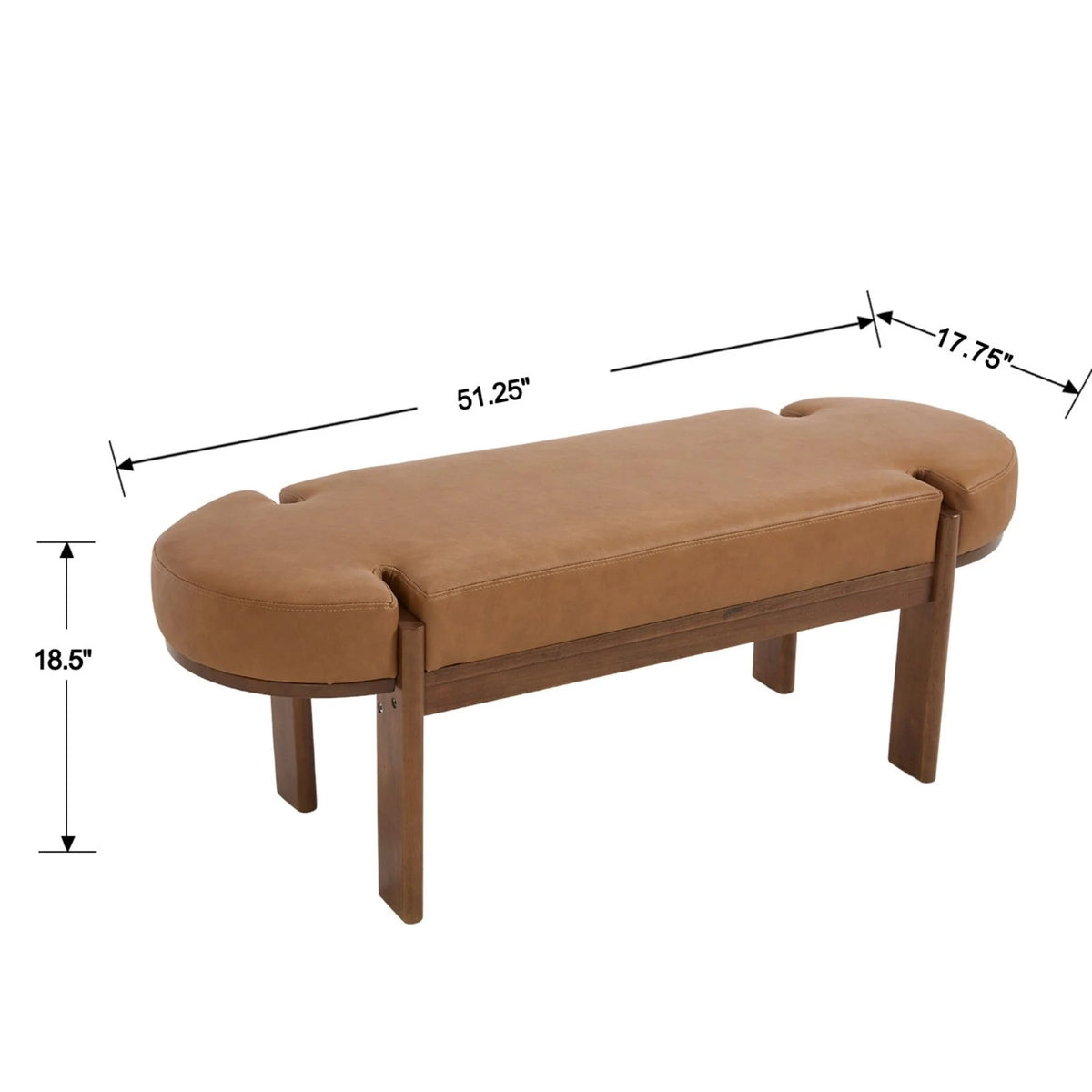 Dayalane 51" Modern Upholstered Bedroom Bench, Linen End of Bed Bench with Wooden Legs for Living Room, Entryway,Hallway Footrest, Beige