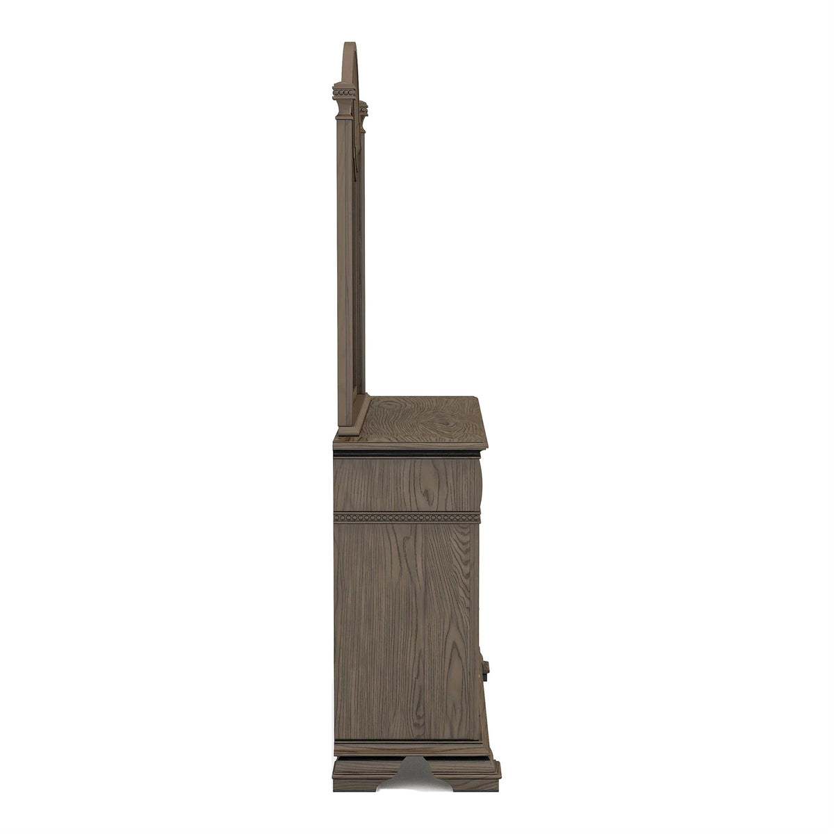 FOA Charo 6pc Gray Wood Bedroom Set-King Nightstands??����?��?
