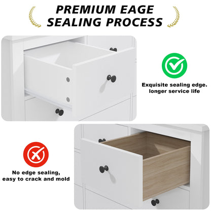 EnHomee White Dresser for Bedroom with 10 Drawers Modern Wood Dressers Chests of Drawers Wide Dresser for Adults