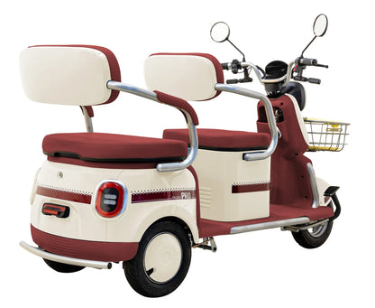 Massimo MGC E-Trike 3-Wheel Electric Cart – 17 MPH, 2-Seater Adult Scooter – Blue