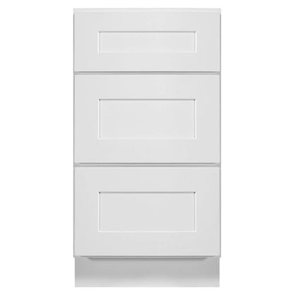 Design House 561464 Brookings Unassembled Shaker Drawer Base Kitchen Cabinet 18x34.5x24, White