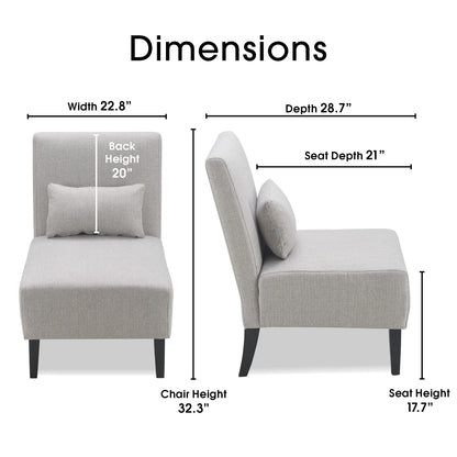 Serta Palisades Slipper Chair Pebble Gray