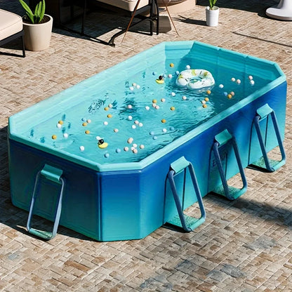 Adult Swimming Pool, Family Large Swimming Pool, Including Multiple Components, Durable PVC Material, Ideal For Outdoor Recreation, Summer Parties, Holidays And Family Gatherings