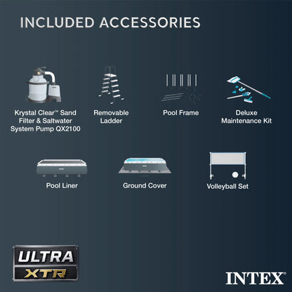 INTEX Ultra XTR 24�� x 12�� x 52�� Rectangular Above Ground Pool Set w/ Filter Pump