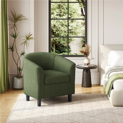 Yaheetech Faux Leather Accent Arm Chair For Living Room, Black