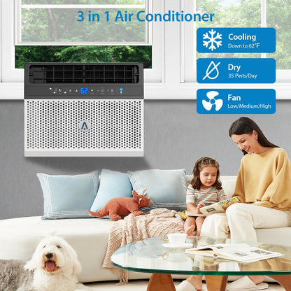 Soonbuy 6000 BTU 269 Sq Ft Over the Sill Air Conditioner, White