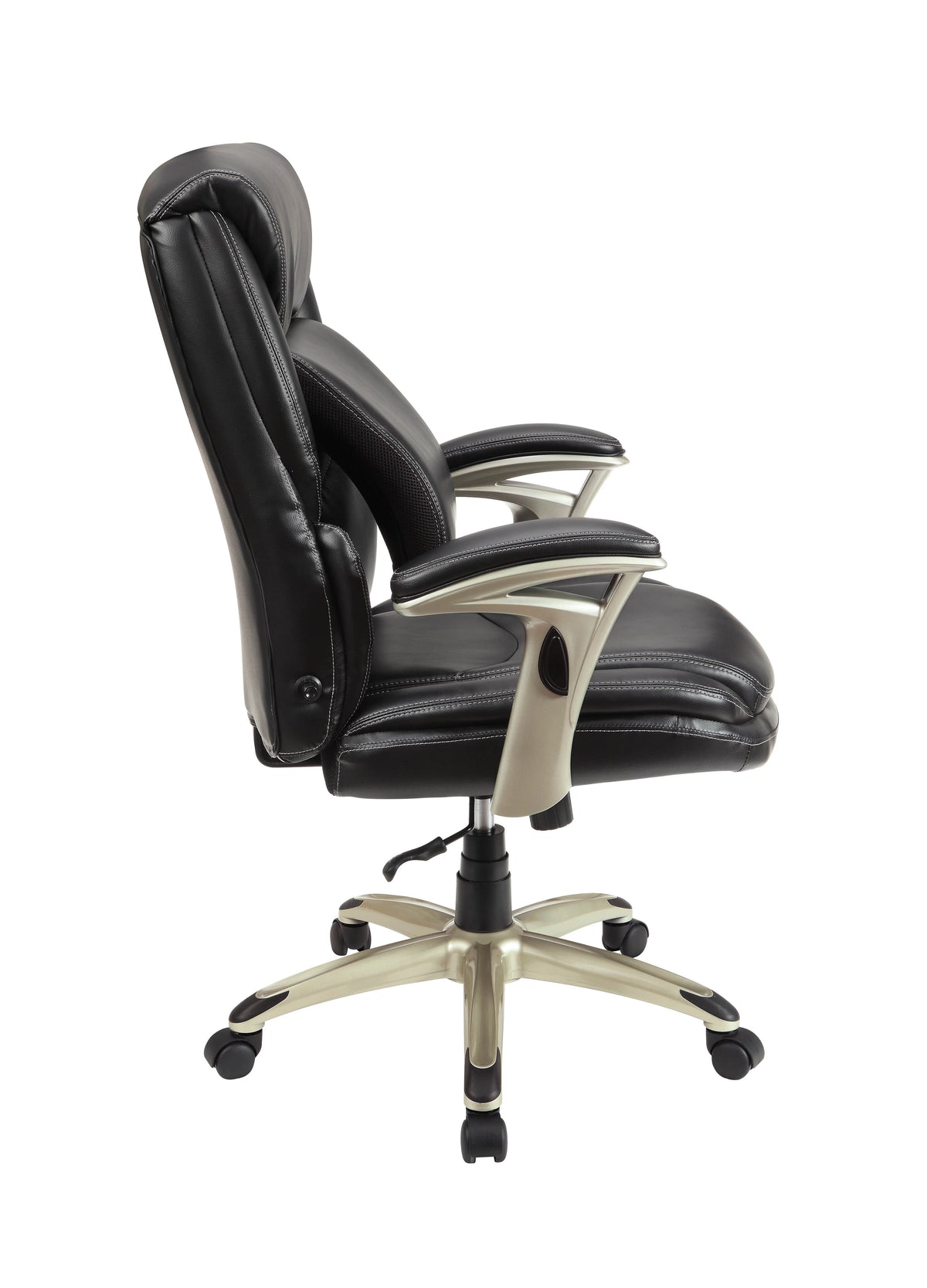 Serta Executive Manager Chair with Adjustable Lumbar Support and Comfort Coils, Black