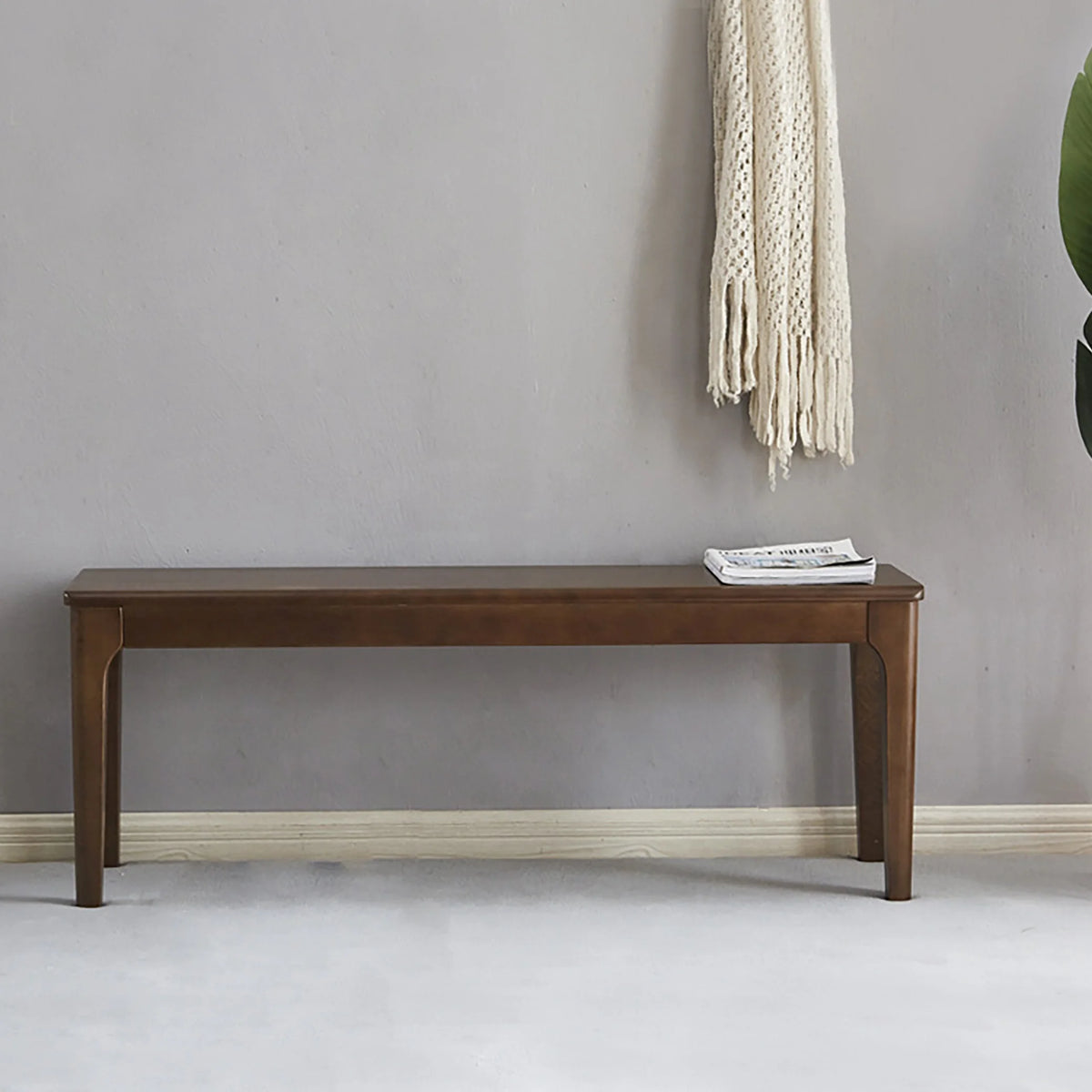WILK  100% Natural Solid Oak  Wood-color Bench Farmhouse Dining Bench, Entrance Bench Bed End Bench,for Living Room, Bedroom ,Home Office,, Balcony,Patios