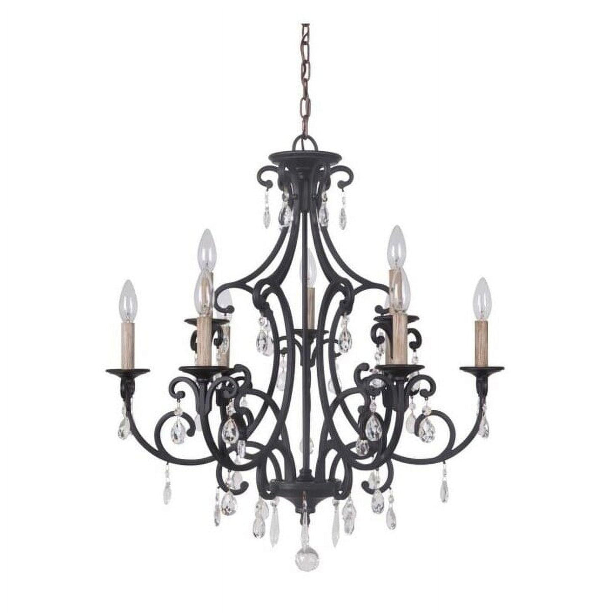 38926-MBK-Craftmade Lighting-Bentley - Six Light Chandelier -Traditional Installation