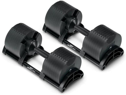 SMRTFT NUOBELL - All-in-One, Durable, Adjustable Dumbbells, Black, 5-80 lb