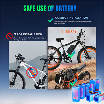 48V 8Ah Ebike Battery 48V Lithium Battery 30A BMS with Charger 48V Battery for 750W Electric Bike Motorcycle