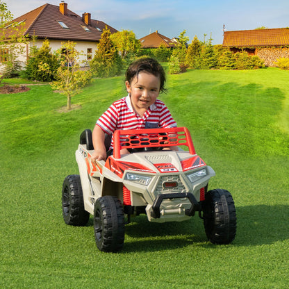 TOBBI 12V Kids Electric off-Road UTV Truck Car Battery Powered Ride on Toys for Girls with LED Headlights, Music, Horn