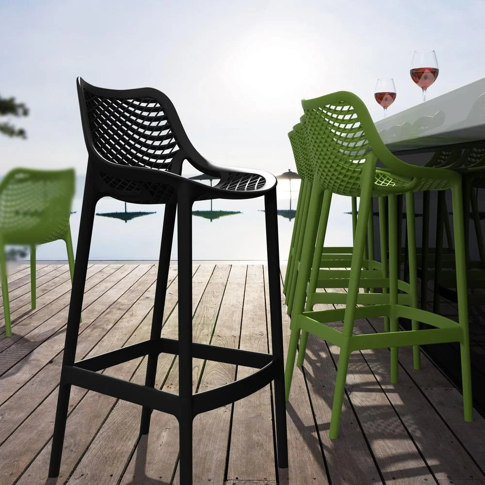 Compamia Air Patio Bar Stool in Black