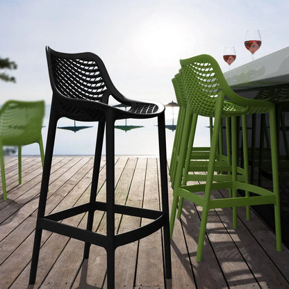 Compamia Air Patio Bar Stool in Black