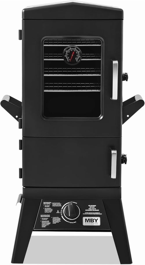 MAISON HUIS Vertical Propane Smoker, Outdoor Gas Smokers Grill with Cover, Black