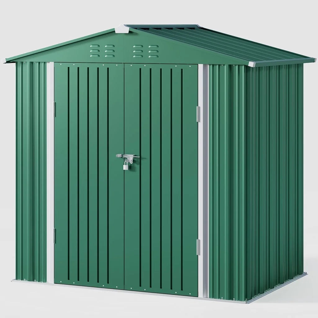 6' x 4' Outdoor Storage Shed on Sale, Aiho Shed & Outdoor Storage Clearance, Metal Storage Shed for Outside, Backyard, Garden & Patio - Dark Gray