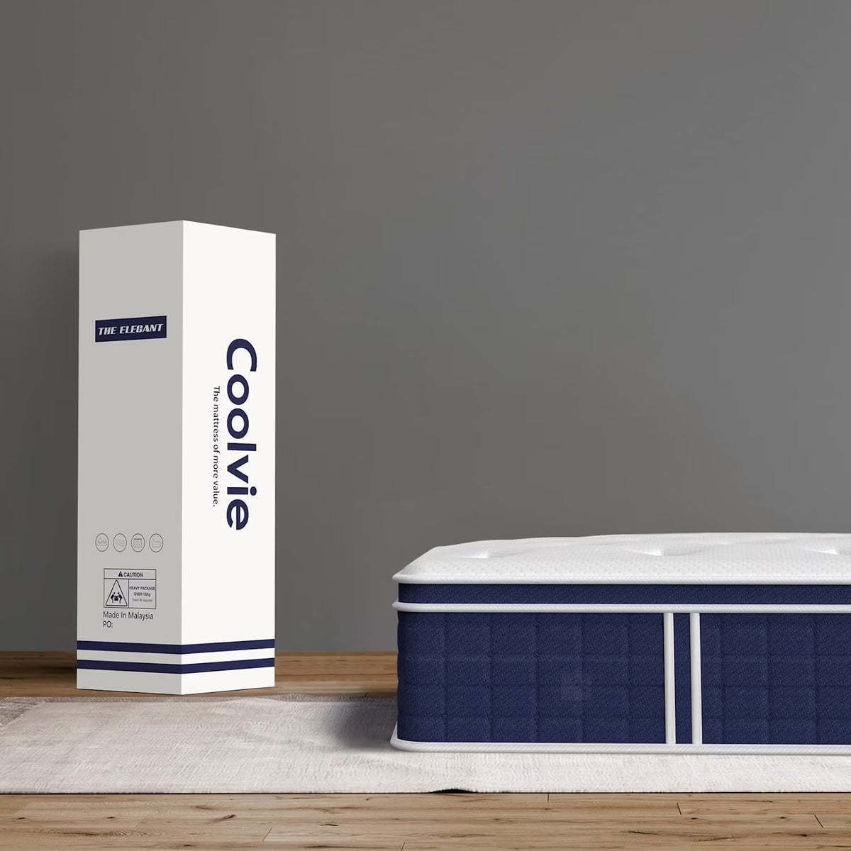 Full Size Mattress, Coolvie 12'' Full Mattress Hybrid Construction Individual Pocket Springs with Memory Foam,  Medium Feel