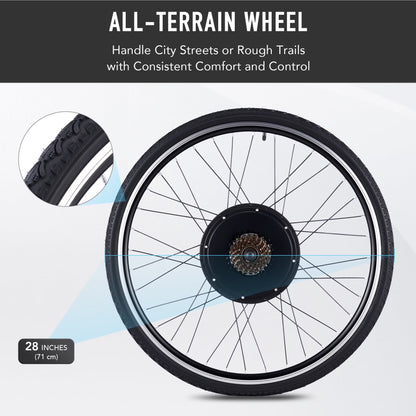 Viribus Electric Bike Conversion Kit 26" Rear Wheel 1000W Hub Motor LCD eBike DIY Set