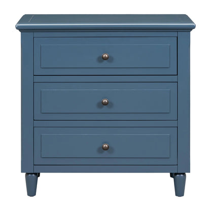 White Nightstand for Bedroom, Atumon Nightstand with 3 Drawers, Wood Bedside Table, Modern Nightstand Furniture for Bedroom, 28"L x 16.9"W x 28"H