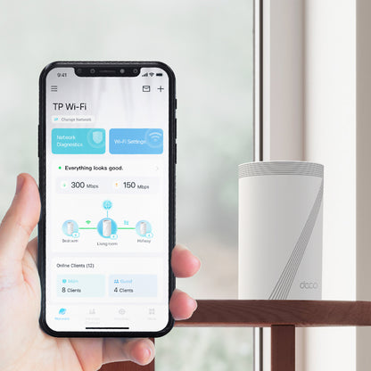 TP-Link – Deco 7 Pro BE11000 Tri-Band Wi-Fi 7 Whole Home Mesh System, 3-Pack