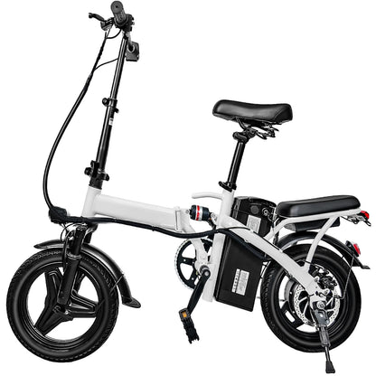 14" A1 Electric Bike Easy Folding, Commuter Electric Bicycle for Adult, City E-Bike Peak 500W Motor, 576 Wh Removeable Battery,Max Range 20 Miles & Max Speed 20 Mph,Mini Ebikes