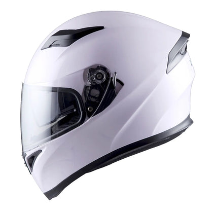 1Storm Motorcycle Modular Full Face Flip up Dual Visor Helmet + Spoiler + Motorcycle Bluetooth Headset: HJK316 Mechanic Red