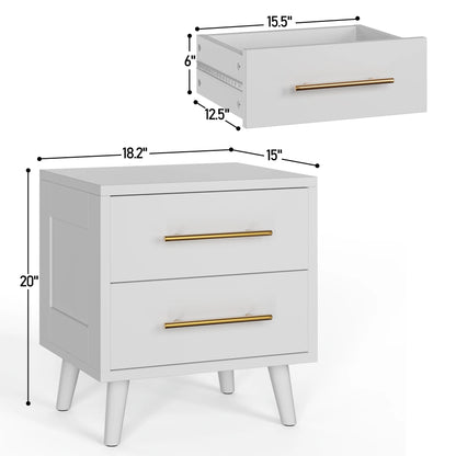 Bedroom Furniture Set - Includes Queen Bed Frame, Nightstands Set of 2, 5-Drawer Dresser & Double Wide 6-Drawer Dresser - Modern Storage Solution for Stylish Home Decor, Black