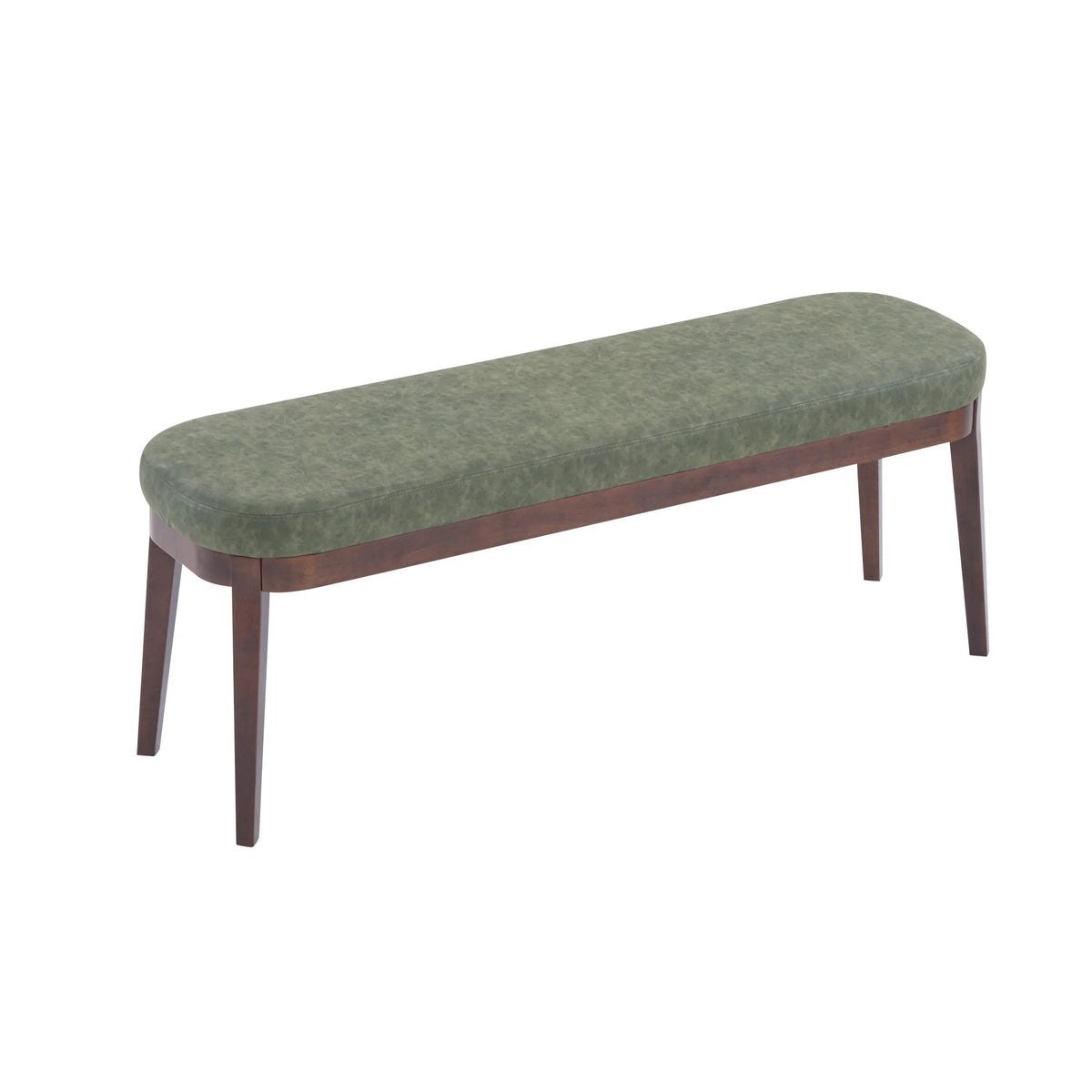 Eleanor Mid-century Upholstered Dining Bench, Entryway Bench with Solid Wood Frame, Beige