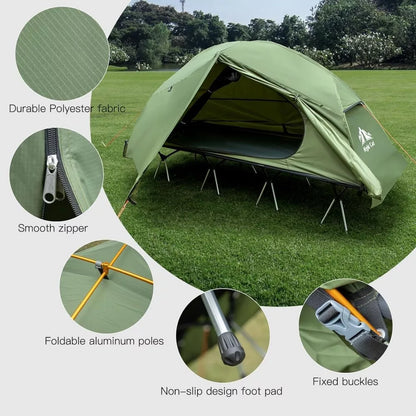 Night Cat Camping Cot Tent Waterproof 1 Person Off-Road Combo