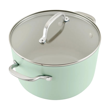 KitchenAid Hard Anodized 10 Pcs Ceramic Nonstick Cookware Pots and Pans Set, Oven Safe to 500��F, Pistachio