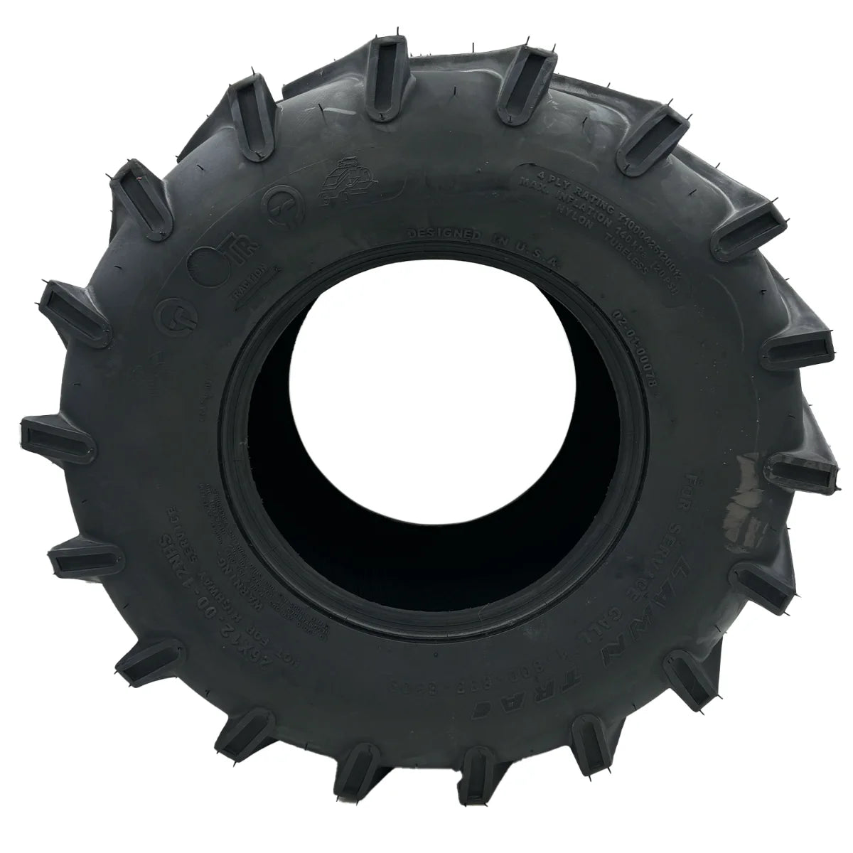 26x12.00-12 4Ply Lawn Trac Tire, Compatible with SCAG 485604 and More