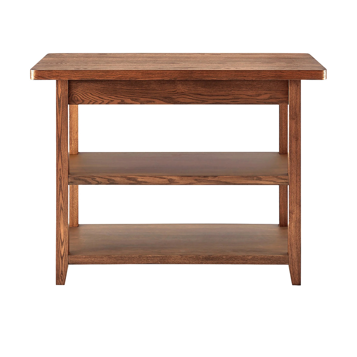 Better Homes & Gardens Reading Wood Kitchen Island with 2 Shelves and Drawers, Walnut Color