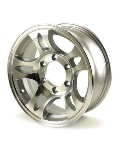 15x6 6-Lug on 5.5" Aluminum T03 Trailer Wheel - T03-56655T
